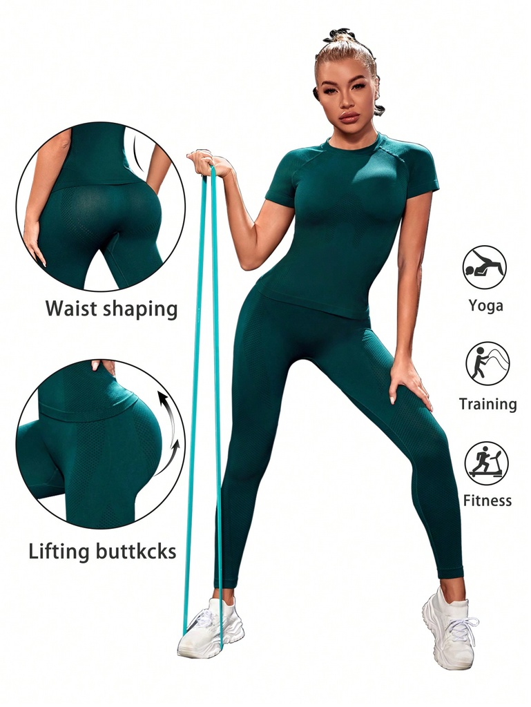 Yoga Basic Conjunto Deportivo Sin Costuras