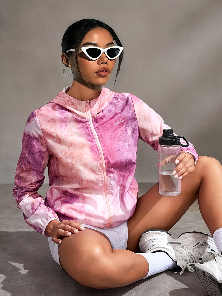 Chaqueta con capucha, estampado floral