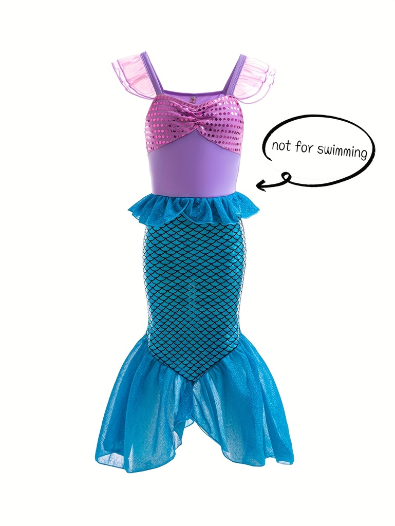 Vestido de fiesta de sirena para niña