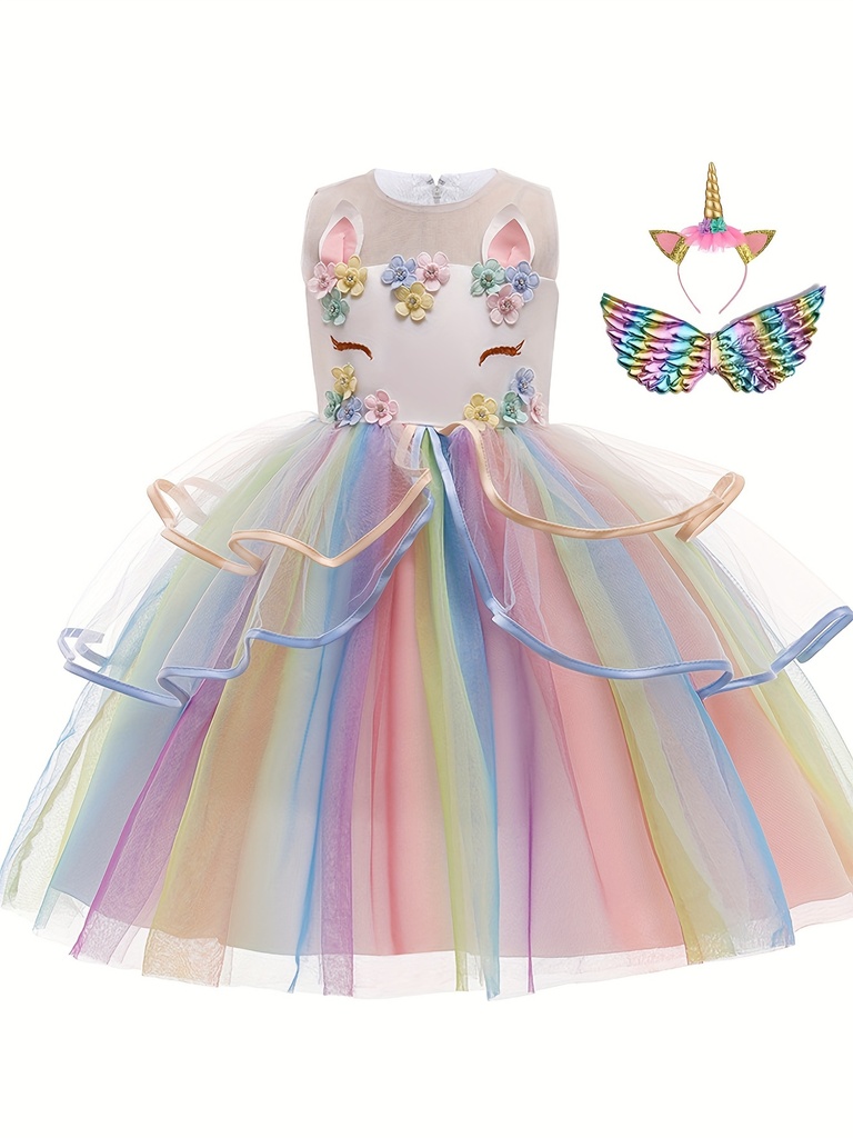 Vestido de princesa con tutú para niña