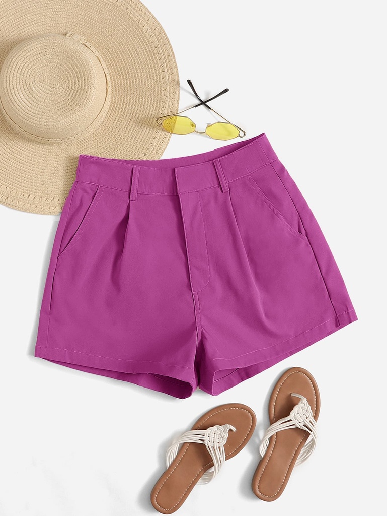 SHEIN Essnce Shorts de talle alto con fruncido