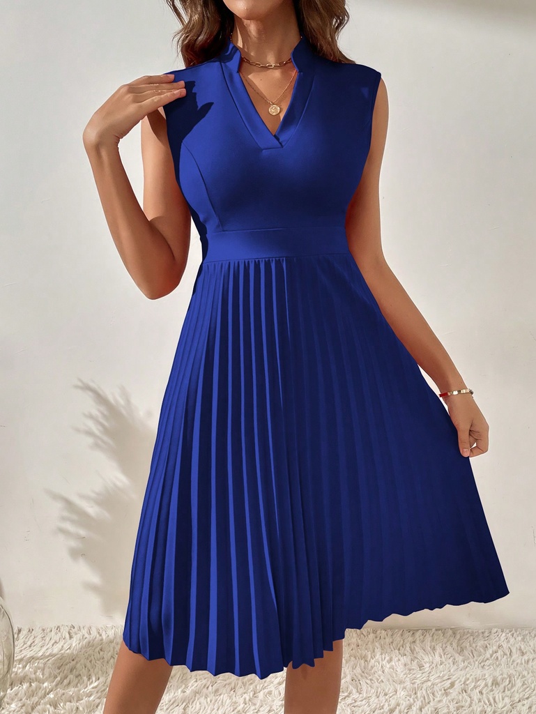 SHEIN Clasi Vestido sin mangas para mujer de uso diario, en unicolor y diseño sencillo