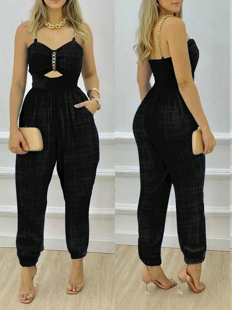 SHEIN Privé Mono de tirantes simple para mujer para uso diario