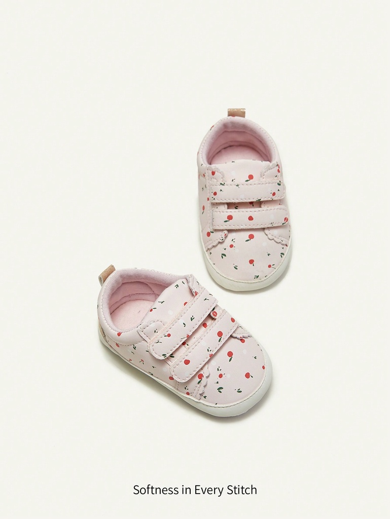 Bebé niñas Zapatos deportivos de moda, de moda, dulce, hermoso, con corazón patrón, estilo princesa, cómodo, suela blanda para