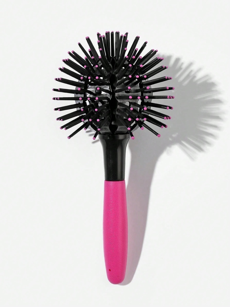 Cepillo para el cabello redondo para uso en seco y húmedo 1 pieza Grande Plástico Divertido Redondo Cepillo para el cabello antideslizante de doble uso / Peine para peinar el cabello, Cepillo para el cabello / Peine para el cabello Black Friday,herramientas para el cabello