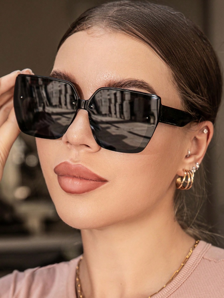 Gafas de sol cuadradas retro de plástico, estilo clásico de moda unisex para exteriores y viajes de playa con protección UV. Gafas de sol de playa