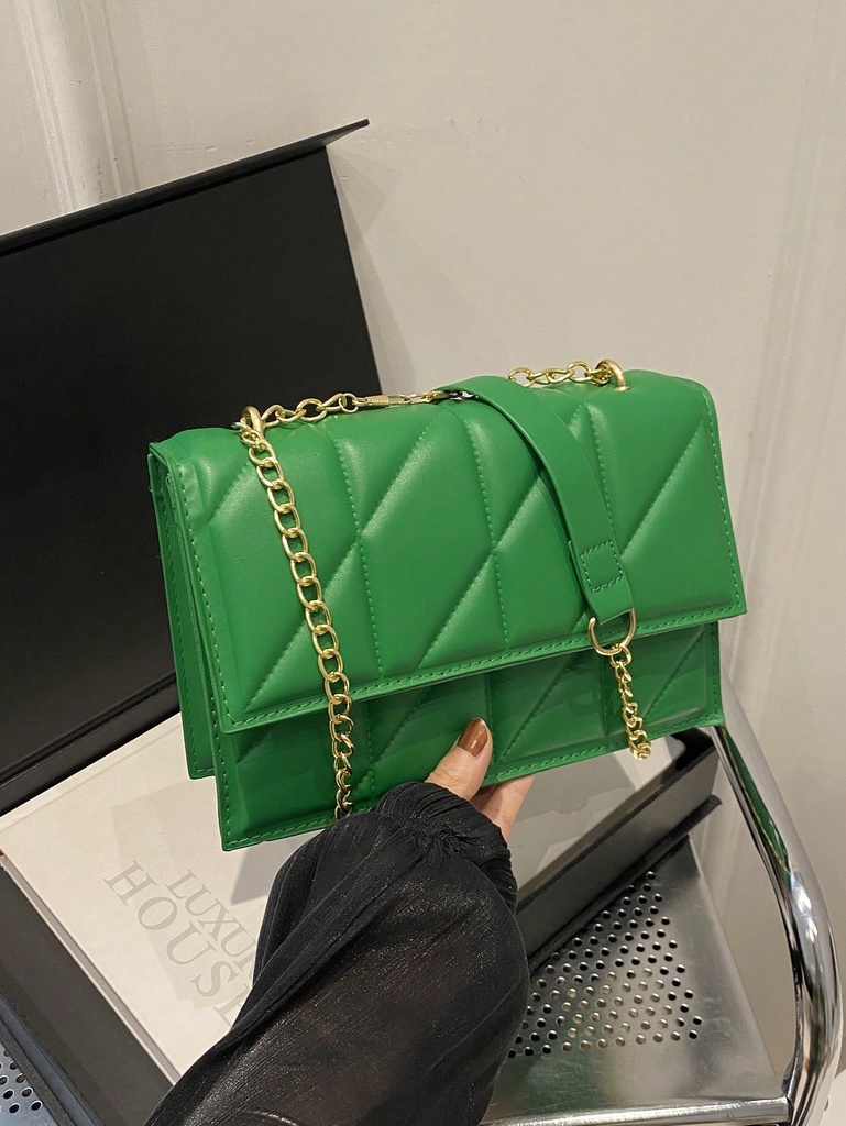Bolso cuadrado mini simple y elegante con hendiduras y hebilla magnética
