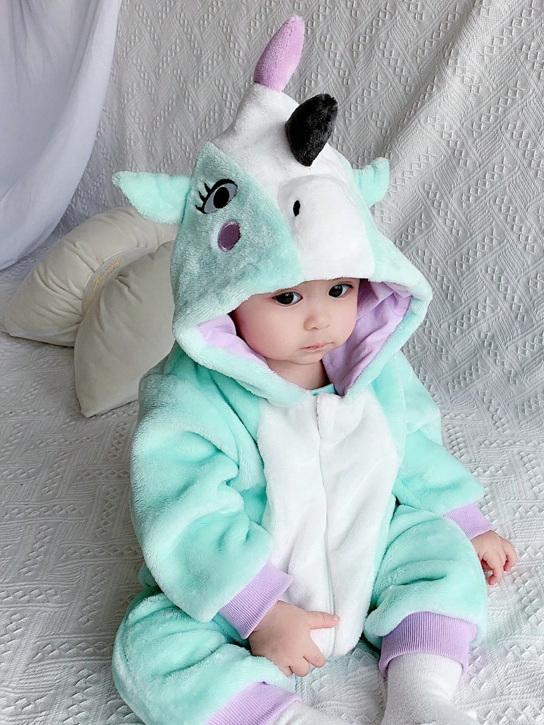 Bebé niña Mono con diseño de oreja 3D con capucha felpa