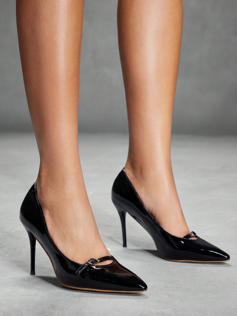 CUCCOO SZL Zapatos de vestir de tacón alto con punta afilada, tacones de aguja, correa con hebilla, para dama, para oficina, citas, fiestas, otoño