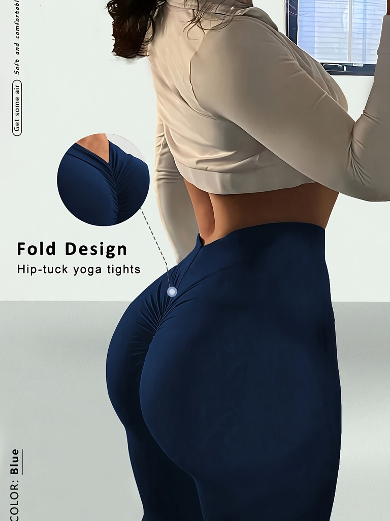 Pantalones de yoga de alta calidad: diseño elegante y sencillo con cintura en V y detalles fruncidos, efecto adelgazante que realza la figura, levanta glúteos, versátil para correr, casual, entrenamiento y yoga