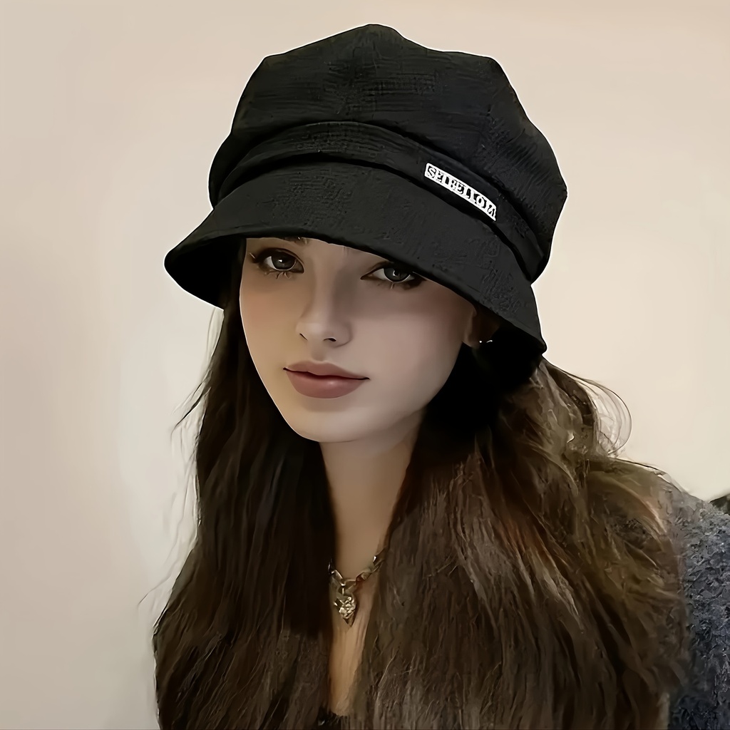 Gorra de Béisbol Versátil para Mujer, Ideal Primavera Verano Otoño 3 Temporadas con Diseñó Ancho y Visera Redonda que Acentúan el Rostro