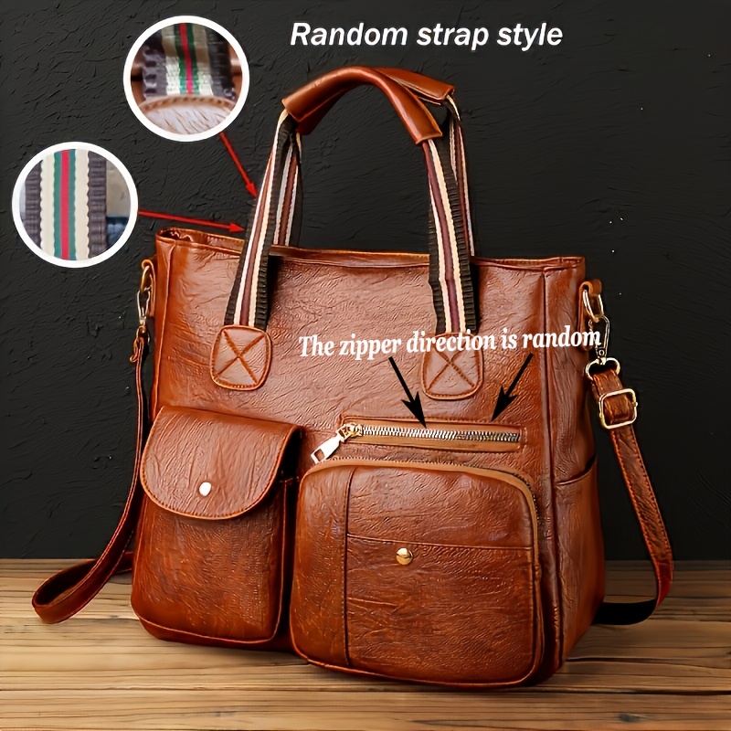 Nuevo Bolso Tote de Mujer de Gran Capacidad con Múltiples Bolsillos y Correa Desmontable, Bolso de Hombro para Viajes Cortos y el Día a Día con Almacenamiento Fácil de Artículos - Regalo Perfecto