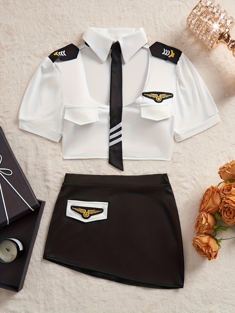 Conjunto de Lencería de Alta Gama para Juegos de Rol de Uniforme de Policía de Comercio Exterior