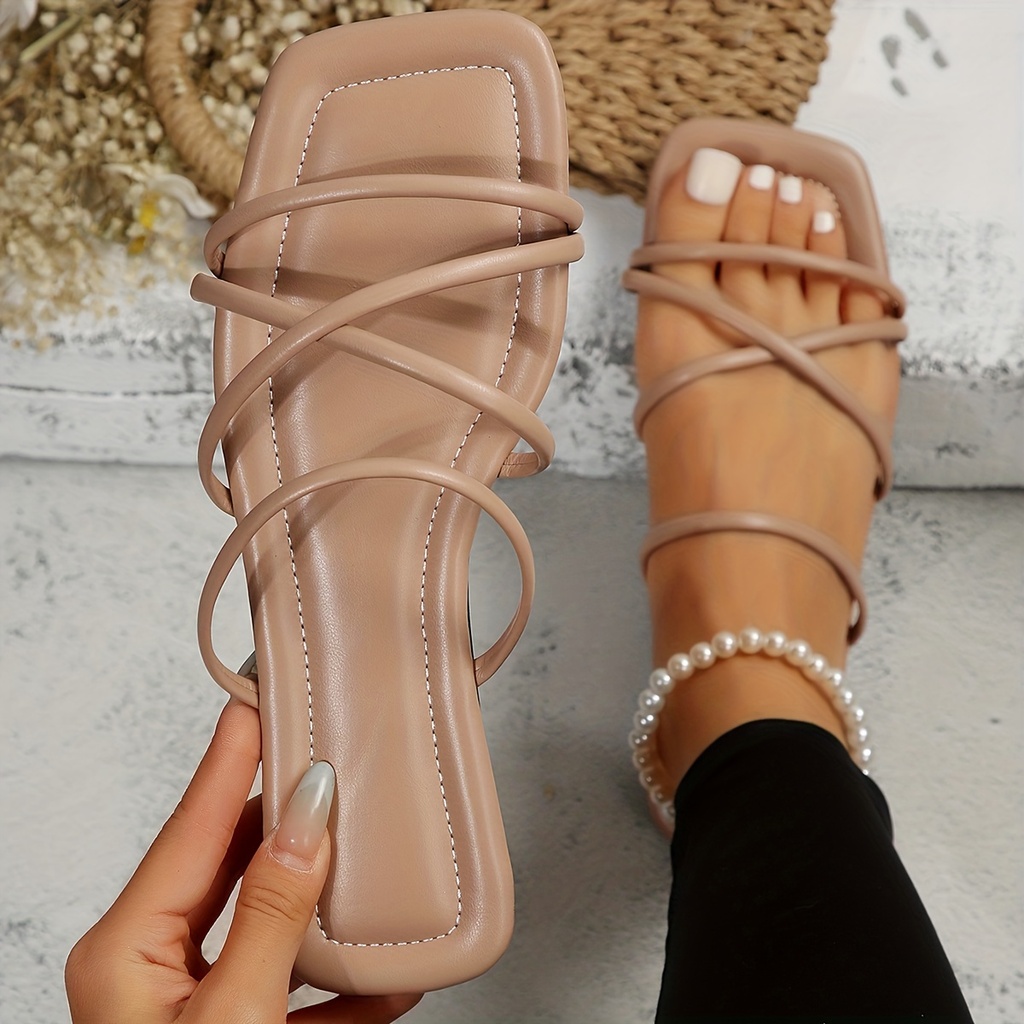 Sandalias planas para mujer, talla grande