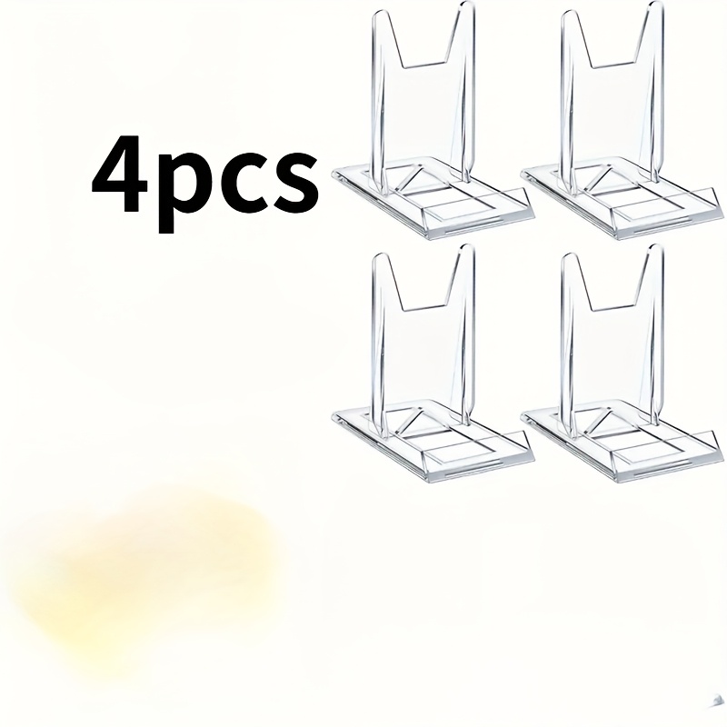 4 soportes ajustables de acrílico transparente para exhibir bolsos - Moderno soporte de plástico para carteras con un elegante diseño geométrico, construcción duradera y resistente para el hogar y fiestas