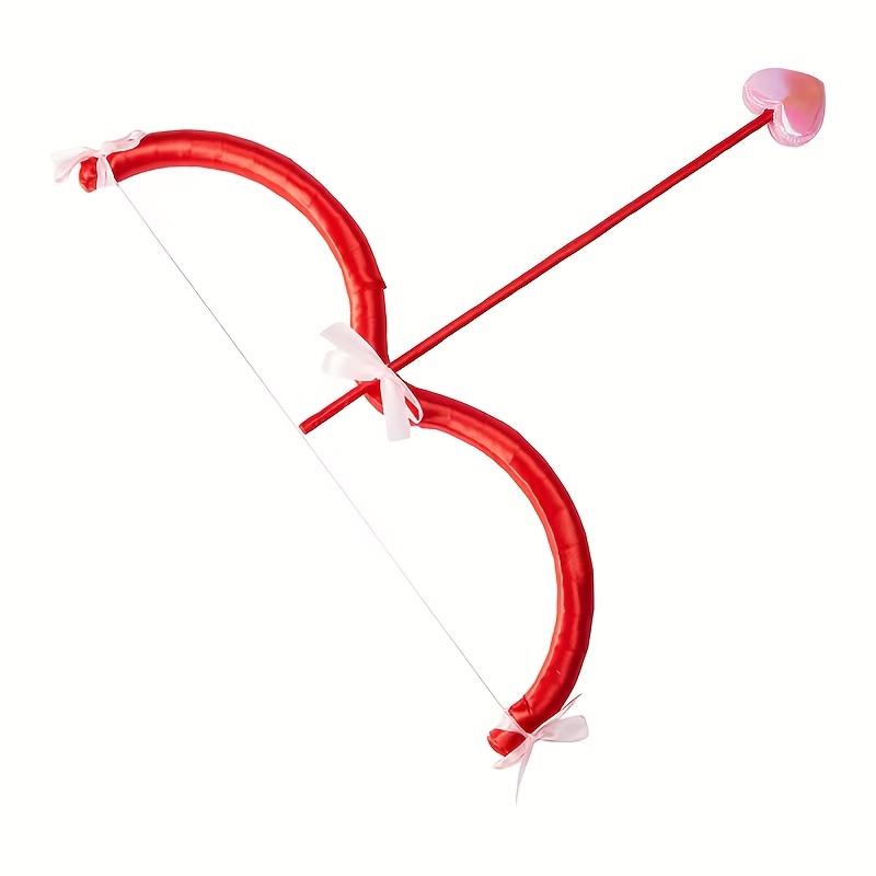 Set Romántico de Cupido con Arco, Flecha y Corazones - Ideal para Bodas, Navidad, Día de San Valentín, Disfraces, Juegos de Rol, Traje de Cupido - Decoración para Fiestas y Eventos Románticos (Accesorio Icónico de Cupido), Decoración Navideña