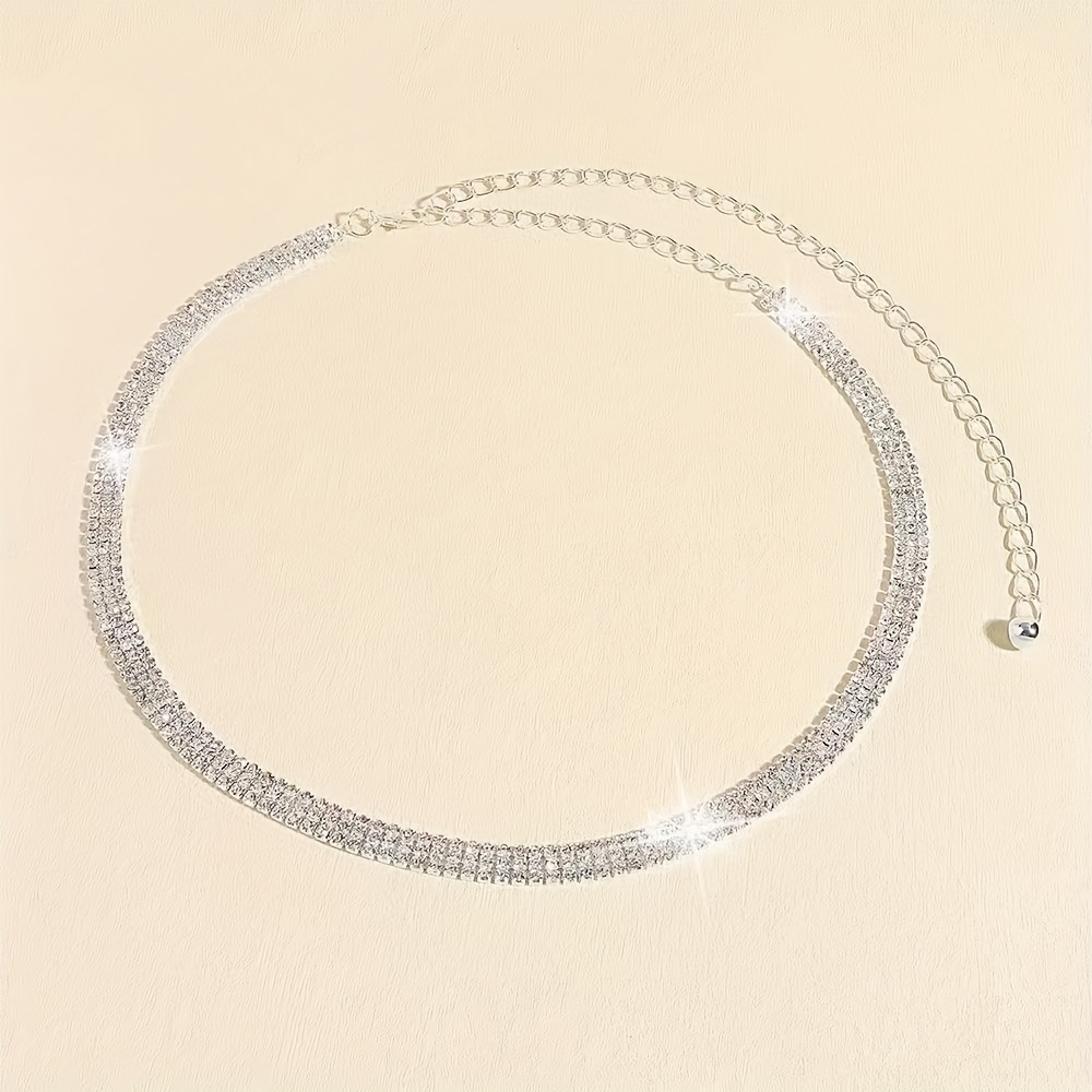 1pc Nueva Cadena de Cintura para Mujer con Incrustaciones de Estrás, Metal con Incrustaciones de Estrás, Brillante y Llamativa, Cinturón Decorativo Versátil y de Moda Sencilla, Combina con Camisas Largas, Vestidos, Ideal para Uso Diario, Conjunto de Fiesta,Ropa de Noche,Cadena de Cintura Estilosa