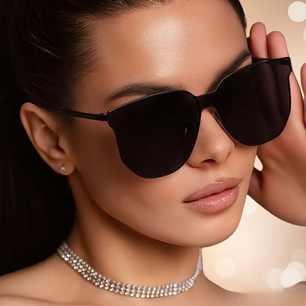 1 ud. de gafas elegantes para hombres y mujeres, gafas decorativas versátiles de fotografía urbana de moda.