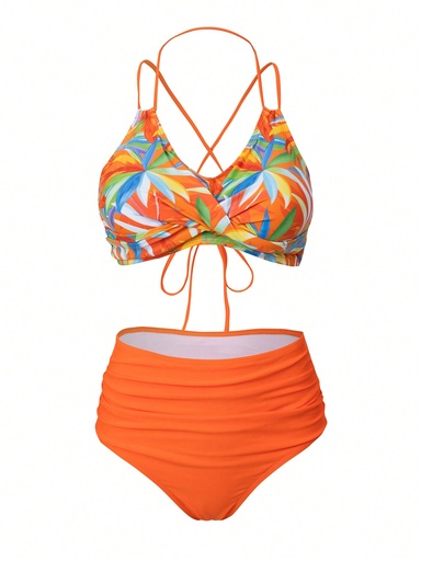 [sz2311046665563593] Conjunto De Bañador Mujer Estampado Tropical Carnaval