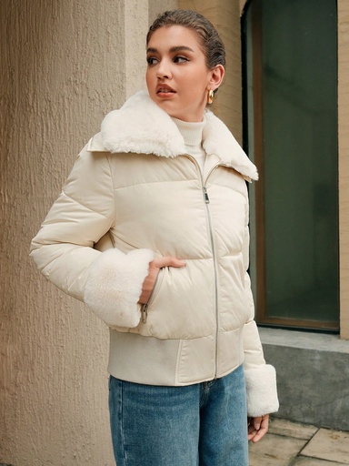 [sz2309084639414838] Chaqueta Acolchada Con Cremallera