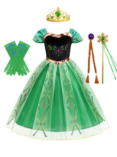 [17593510116228] Vestido de princesa para niñas 3-4años