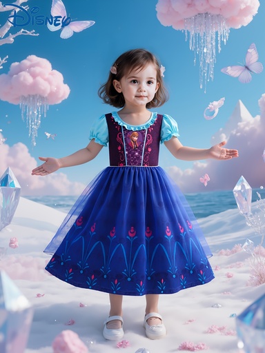 [17596620804358] Vestido de Princesa Anna de Disney para Niña