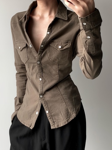 [17601130825961] Camisa de Denim Vintage 