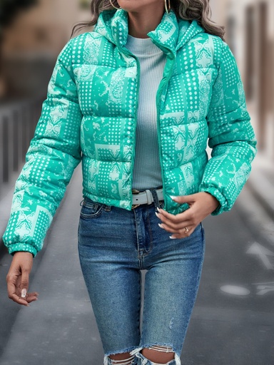 [sw2208102292668152] Abrigo acolchado con estampado