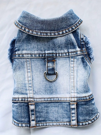 [sp2406164084084477] Chaqueta vaquera con hebilla de tracción, adecuada para Beagle, arnés de chaleco de perro vaquero, adecuado para perros pequeños como Teddy, Pomerania para ropa de mascota de primavera y otoño