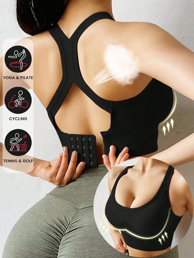 [st2408302832822883] Sujetador deportivo para yoga, Top sin cables para gimnasio, ropa interior, top deportivo con cruce, sujetadores push up, ropa interior a prueba de sudor para correr
