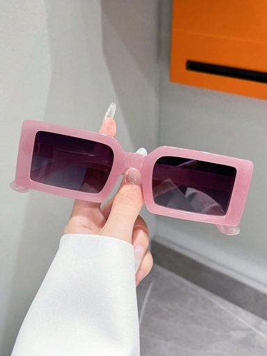 [sc2306099424645608] 1 pieza Gafas de sol para protección solar de moda de verano con forma cuadrada pequeña con marco de plástico