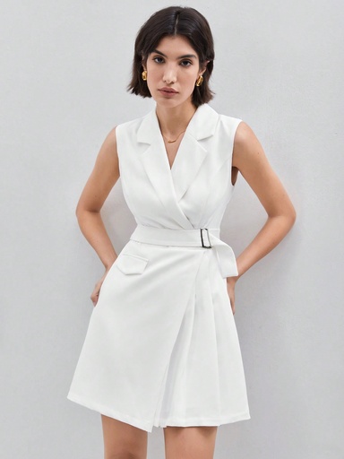 [sz2310252227820442] SHEIN BIZwear Vestido Sin Mangas De Traje De Mujer