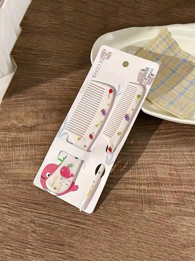 [sa2401242311247866] 1 Set de Peine de Cabello de Dibujos Animados para Niños, Pequeño Peine de Set Portátil para Bebés con Patrones de Animales, Empaque Aleatorio