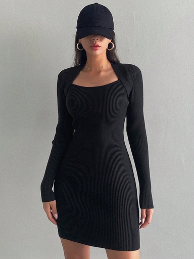 [sz2309074553692146] Dazy Star Vestido Suéter De Cuello Reina Ana Para Mujer