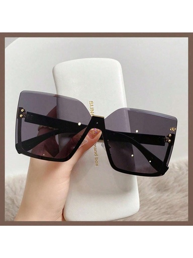 [sc2309056333176734] 1 pieza Gafas de sol femeninas de moda de corte de circonio en metal para uso diario y decoraciones de festivales, nuevo estilo europeo y americano, gafas de sol con semimontura de metal, elegantes y adelgazantes, gafas de sol sin marco de color caro de moda y anti-UV para mujeres, hombres y personalizadas sesiones de fotos callejeras, gafas de moda para el Día de San Patricio y para accesorios de playa en el Carnaval