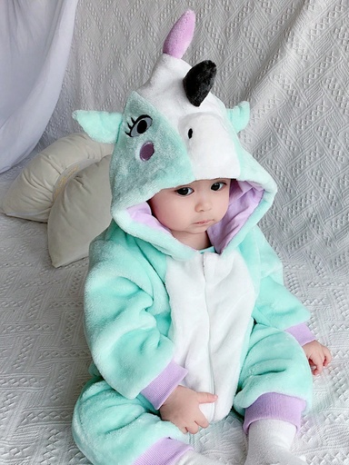 [sa2307077131451555] Bebé niña Mono con diseño de oreja 3D con capucha felpa