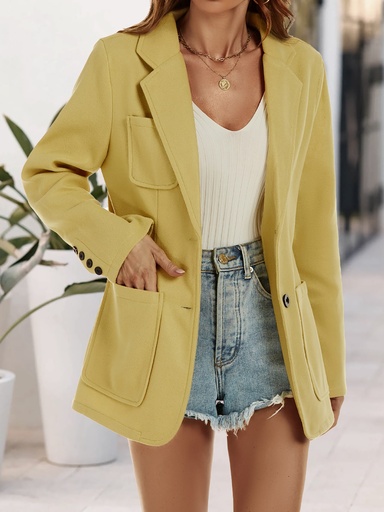 [sw2208306942664212] Abrigo con doble bolsillo con botón