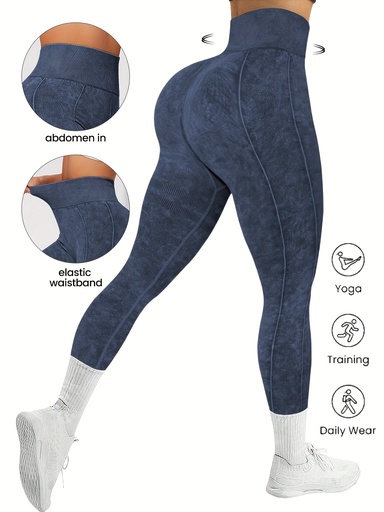 [17600490139174] Pantalones de yoga de cintura alta para mujer, antideslizantes, que levantan el trasero y controlan la barriga, leggings de entrenamiento, pantalones de gimnasio elásticos y de secado rápido para correr, ropa deportiva casual y de fitness para todas las estaciones (grip antideslizante), cinturón de cintura alta
