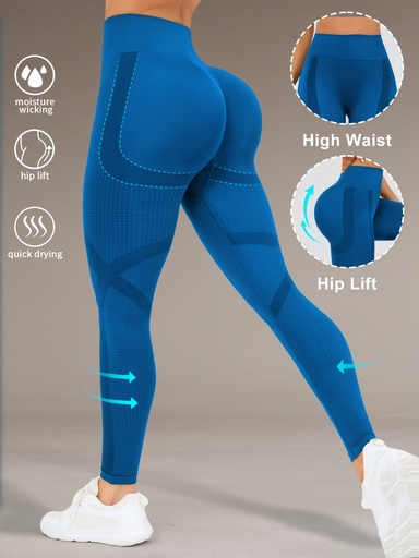 [17592536660630] Pantalones de yoga de tiro alto para mujer, levanta glúteos - transpirables, de alta elasticidad, con cinturilla ancha, 90% poliamida y 10% elastano, ideales para correr, gimnasio y ropa deportiva de otoño/invierno, leggings deportivos, ajuste cómodo, leggings que levantan glúteos