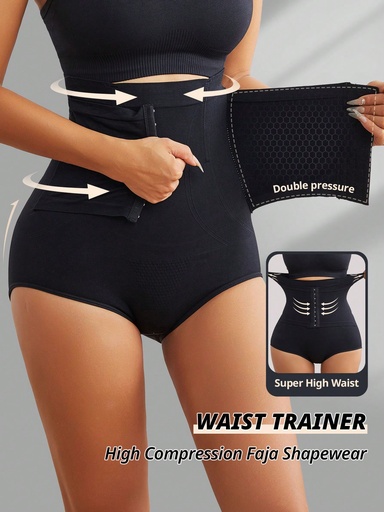 [si2407108118010150] Ropa interior moldeadora para mujer de cintura alta sin costuras, faja compresora con fuerte compresión, faja reductora, modelador corporal, control del vientre, levantamiento de glúteos