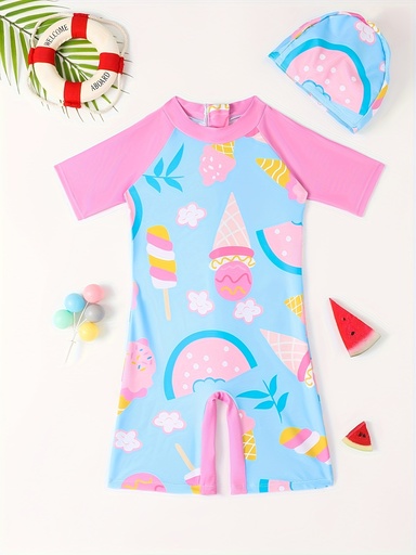 [17592304157516] Nuevo Conjunto de Baño Rápido Secado para Niñas, Lindo y Estiloso