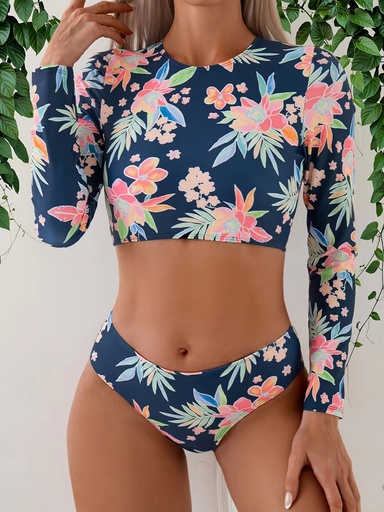 [17592761439941] Traje de Baño Estampado de Dos Piezas