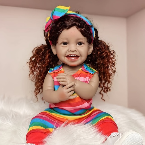 [17608486891707] Muñecas Reborn de 55 cm con Sonrisa Realista, Vinilo Suave, Bebé Recién Nacido para Bañar, Juguete para Niños en Colores y Beige, Compañeros de Juego, Decoración de Moda para Navidad y Halloween, Regalos con Accesorios de Alimentación, Juguete para Baño,Muñeca de Vinilo Suave,Muñeca Bebé Realista
