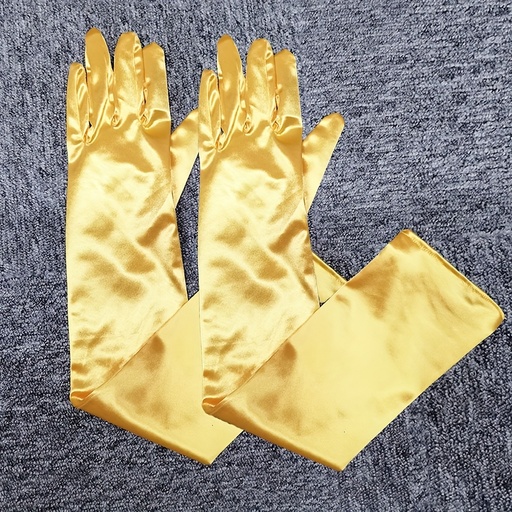 [17611576398887] 1 Par de Guantes de Novia Vintage para Mujer - Guantes Largos Formales con Muñeca Elástica, Opciones Multicolor (Blanco/Amarillo/Beige/Marrón/Marrón Oscuro/Beige Claro) para Bodas, Promociones, Galas y Eventos Especiales - Guantes Elegantes Lavables a Mano