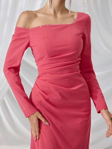 [sz25041584211020522] Coutiva Vestido de noche formal para mujer (diseño con bordado pesado) - Vestidos de mujer para cumpleaños, vestidos formales de mujer, atuendo formal de cumpleaños de mujer, vestido casual de mujer, vestido de verano de mujer, vestido de fiesta, vestido, para invitados de boda