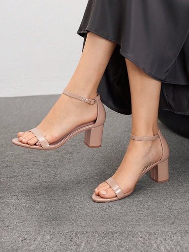 [sx2406262574232393] CUCCOO BIZCHIC Sandalias abiertas de unicolor, de cordones, sencillas y diarias para mujer, adecuadas para Halloween, Navidad y otoño