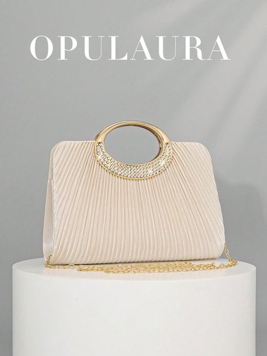 [sg25030513495248832] Bolso de mano de noche con cristales y brillantes para mujer de OpulAura, bolso de mano formal de lujo con diamantes incrustados, adecuado para galas, fiestas, citas, cócteles, fiestas de cumpleaños, accesorios nupciales, regalo de cumpleaños