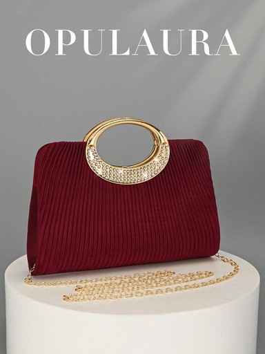 [sg25101060519867432] Bolso de mano de noche con cristales y brillantes para mujer de OpulAura, bolso de mano formal de lujo con diamantes incrustados, adecuado para galas, fiestas, citas, cócteles, fiestas de cumpleaños, bodas, regalo de cumpleaños