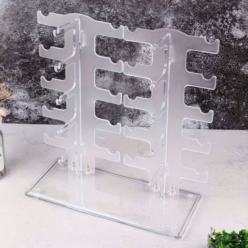 [17594969331947] Estante de exhibición para gafas, almacenamiento para monturas de gafas, almacenamiento claro y ordenado que es estético y práctico, soporte de exhibición, soporte para gafas, organizador de almacenamiento para el hogar, accesorio para el dormitorio, puede contener diez pares de gafas para almacenamiento y exhibición.