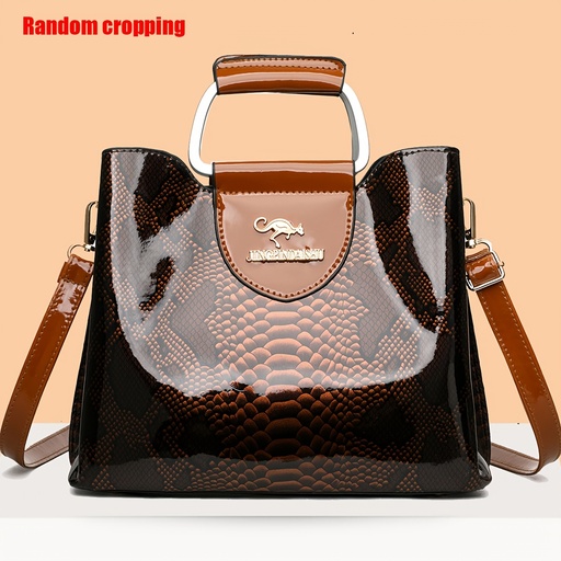 Elegante Bolso Bandolera para Mujer con Estampado de Serpiente | Bolso de Hombro Vintage Multicompartimento, Degradado Brillante, Ideal para Eventos de Negocios y Nocturnos, Correa Removible, Cierre de Cremallera, Forro, Disponible en Múltiples Colores